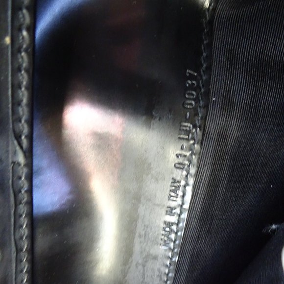 Auth DIOR Striped Patent Glossy Leather Wallet Bifold Clutch Handbag Accessory main image 3